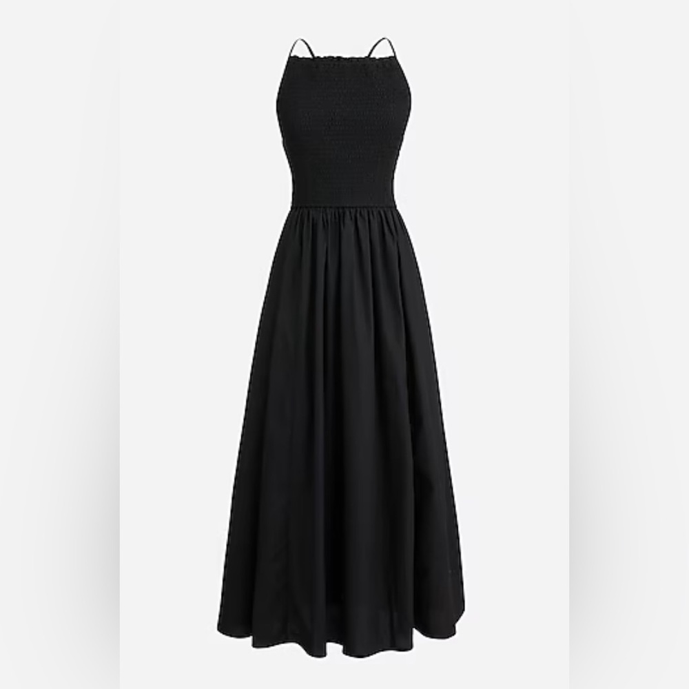 J Crew Petite Friday dress in cotton poplin Black